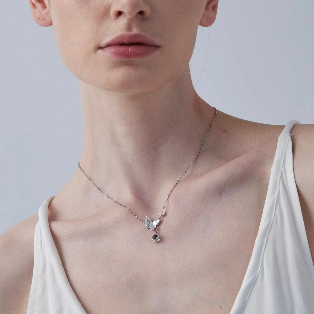 Butterfly Projection Necklace - Father and Daughter Jewelry
