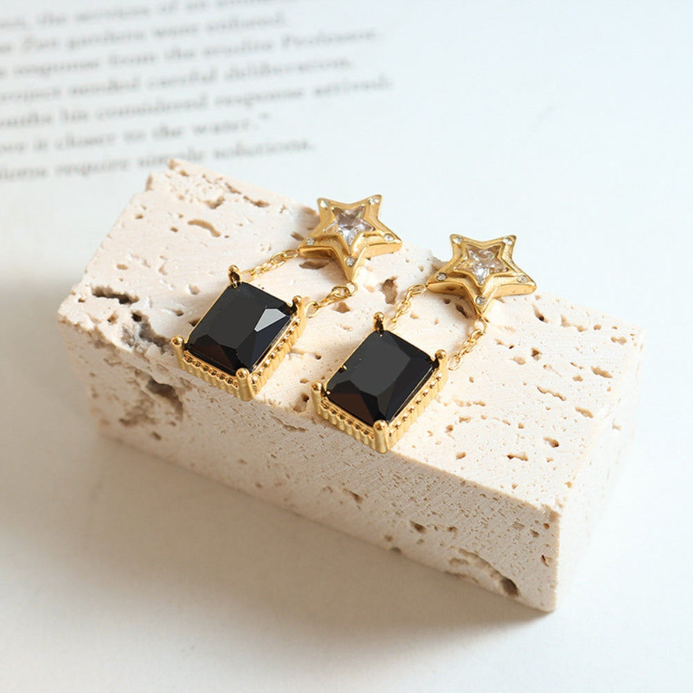 Starlit Obsidian Earrings
