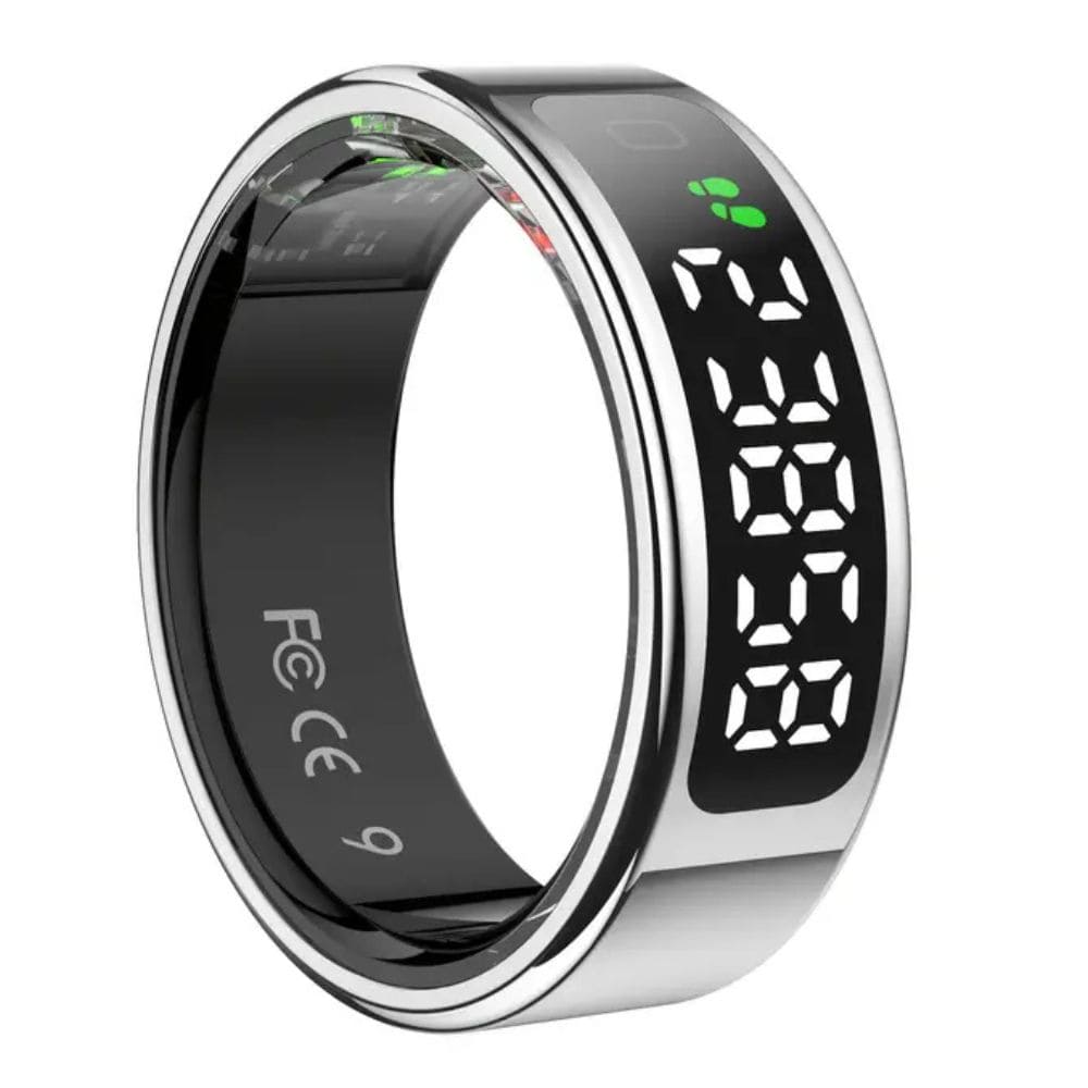 LED Display Smart Ring Silver