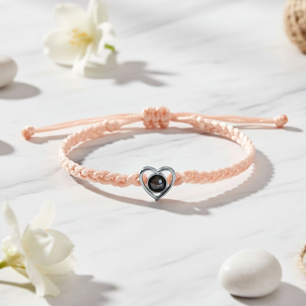 Woven Heart Photo Projection Bracelet