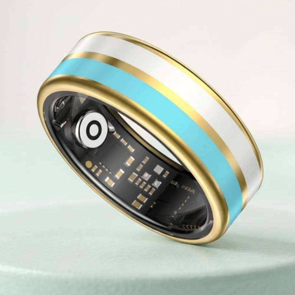 Striped Enamel Smart Ring