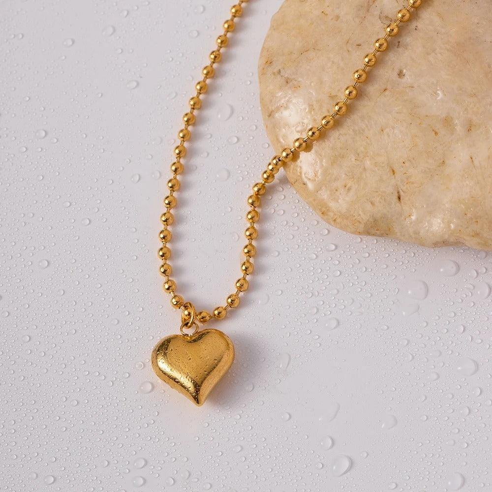 Golden Gravity Heart Necklace - Father and Daughter Jewelry