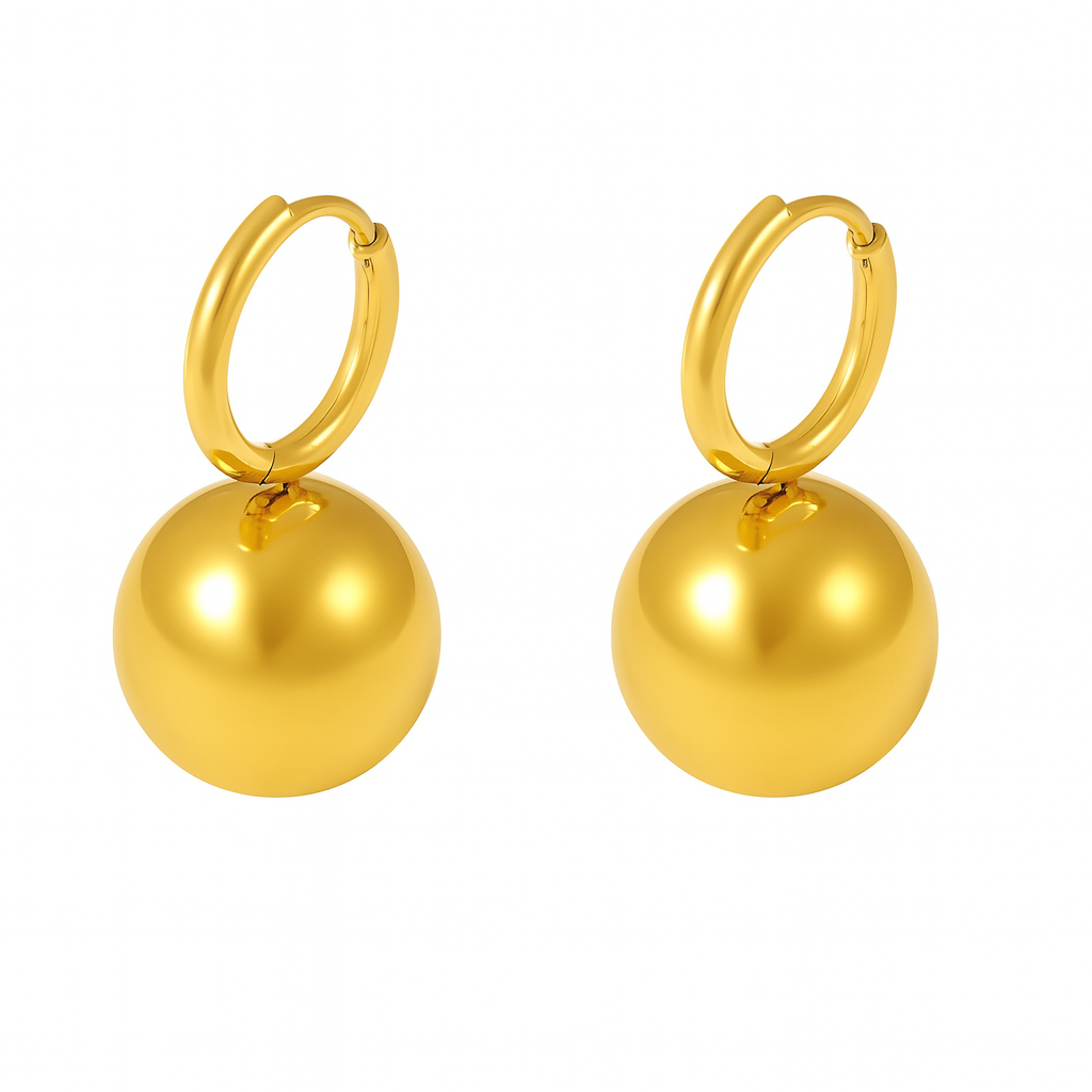 Golden Echo Sphere Earrings