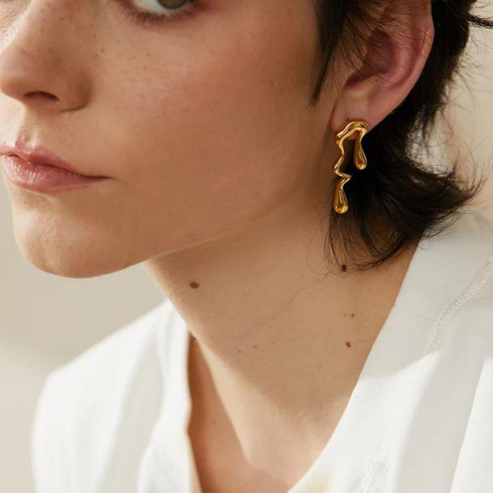 Melted Muse Earrings - Father and Daughter Jewelry