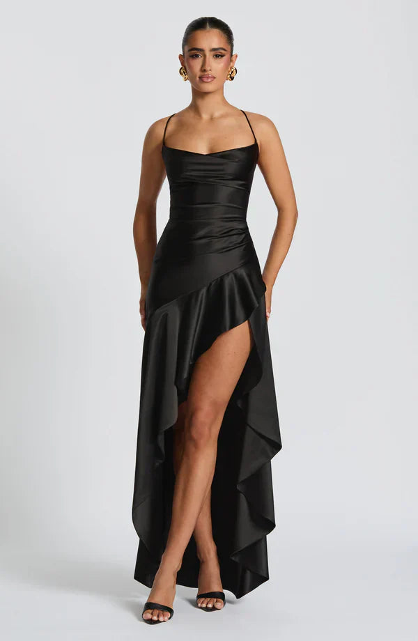 Ivy Women's Maxi Dress | Stretch Satin, Elegant Design 3