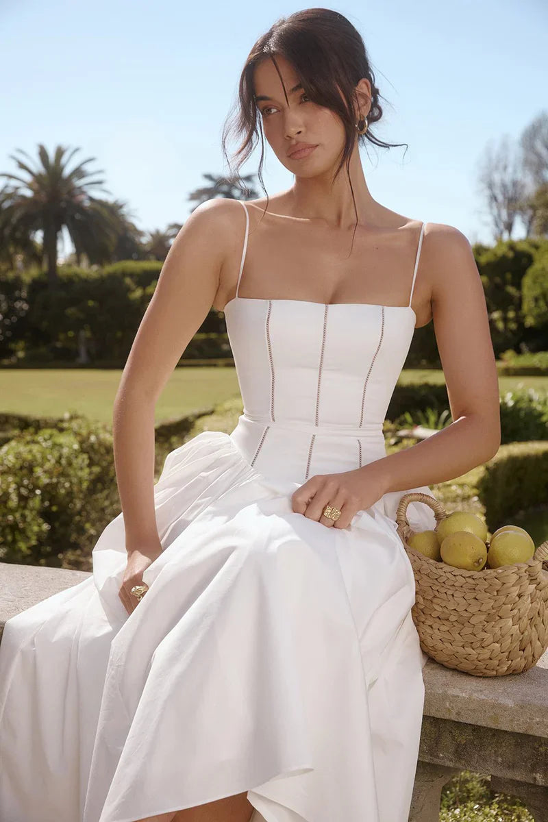 Nyla Women's Midi Dress | Soft Cotton Blend, Elegant 8