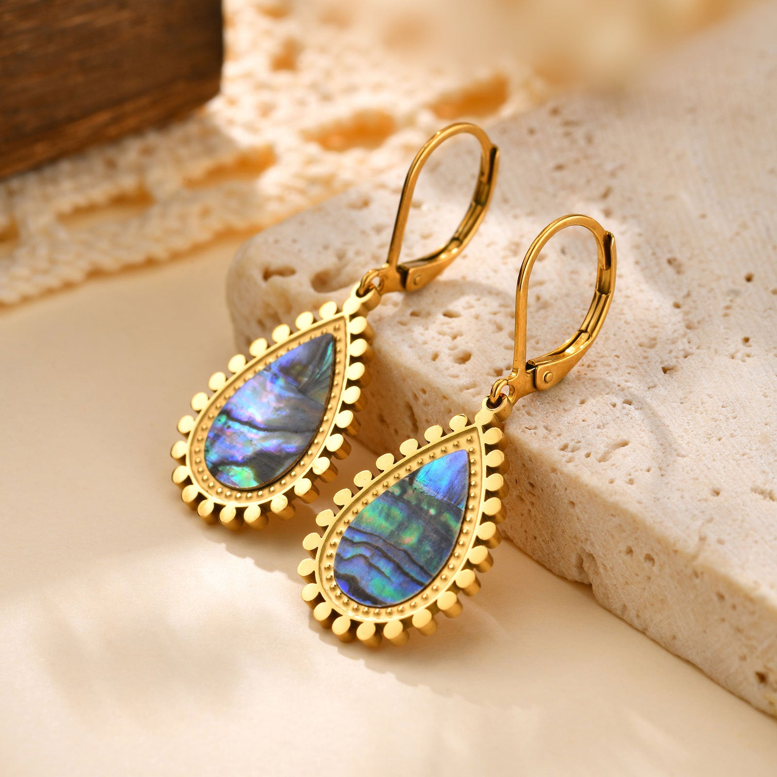 Teardrop Shell Earrings