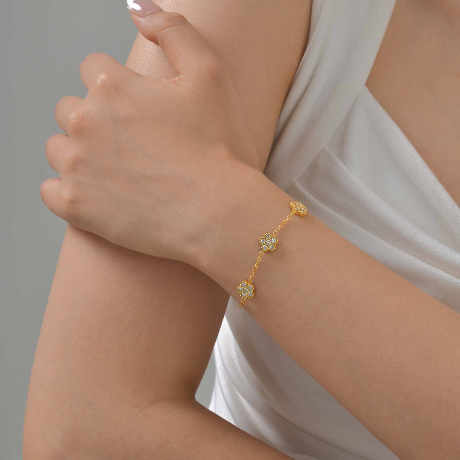 Flower Charm Bracelet