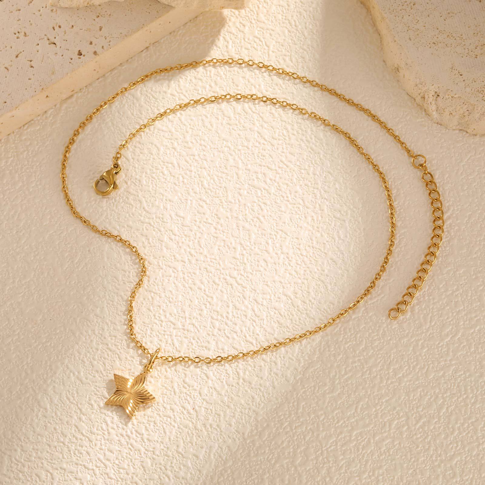 Textured Star Necklace