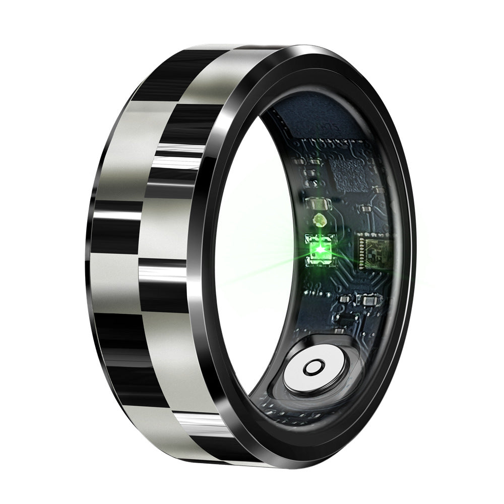 Chrome Edge Smart Ring Black