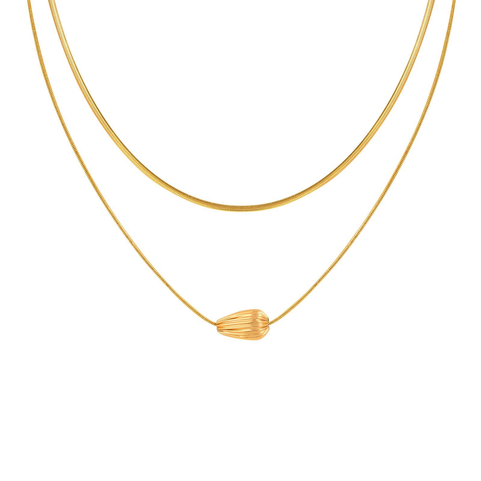 Layered Teardrop Necklace