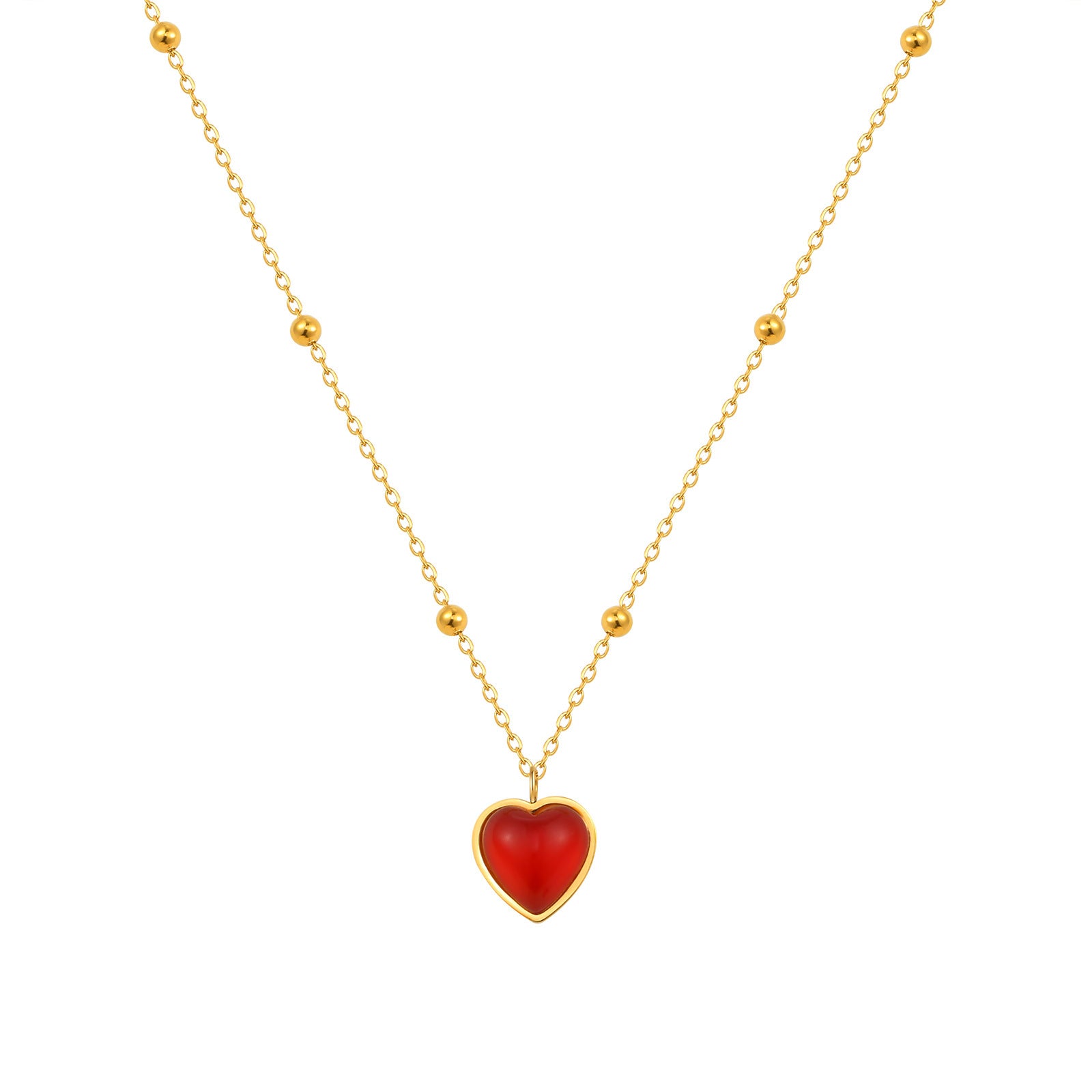 Red Heart Pendant Necklace
