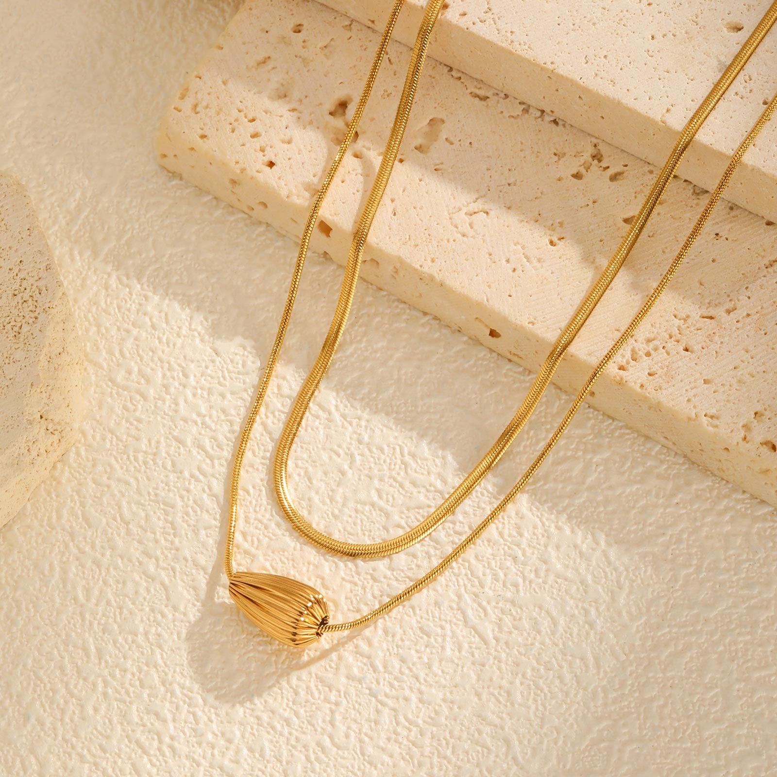 Layered Teardrop Necklace