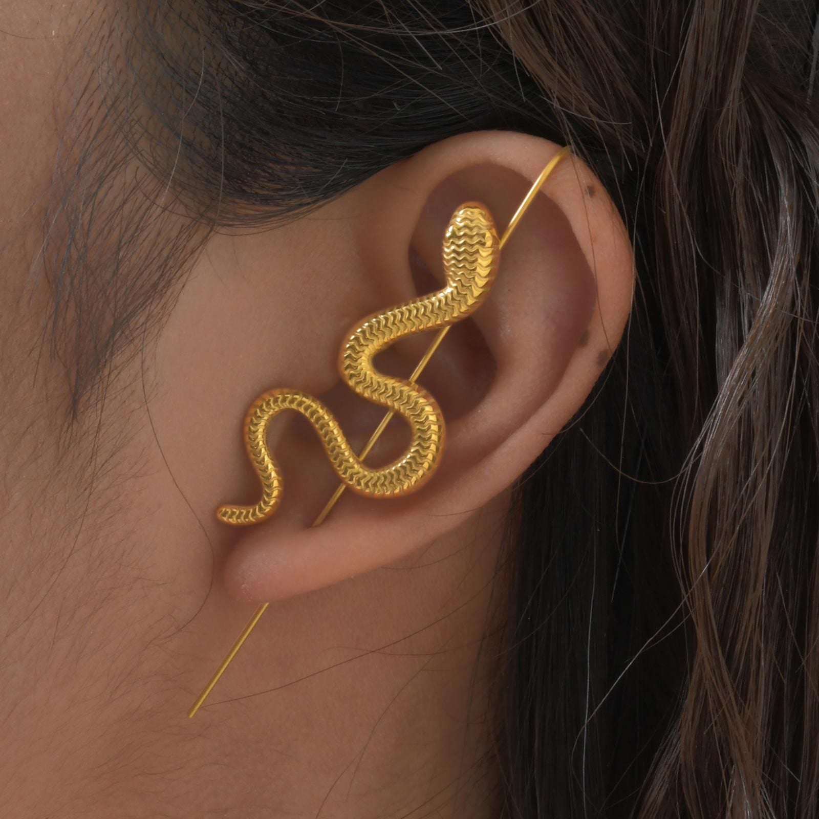 Gold Snake Ear Cuff