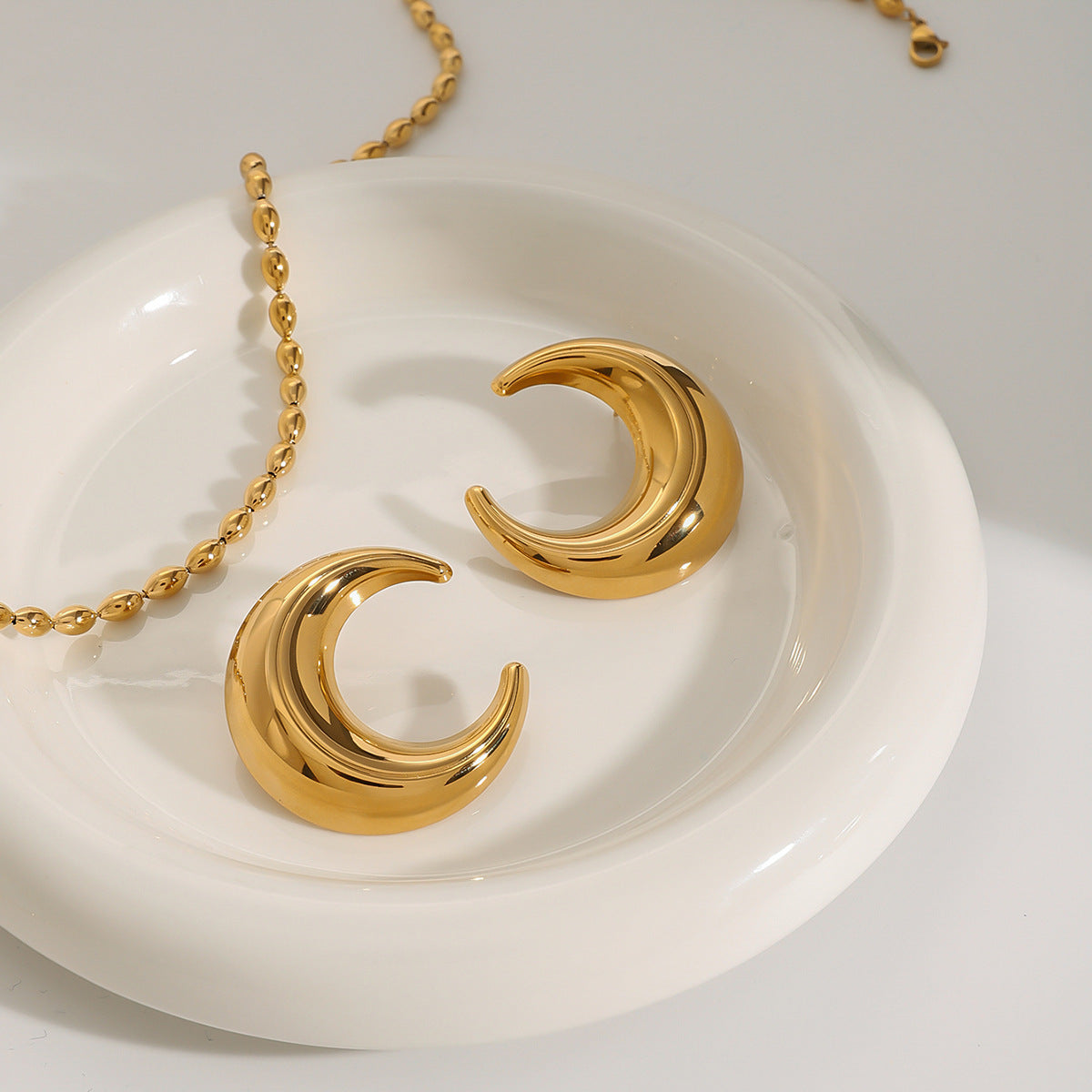 Crescent Hoop Earrings