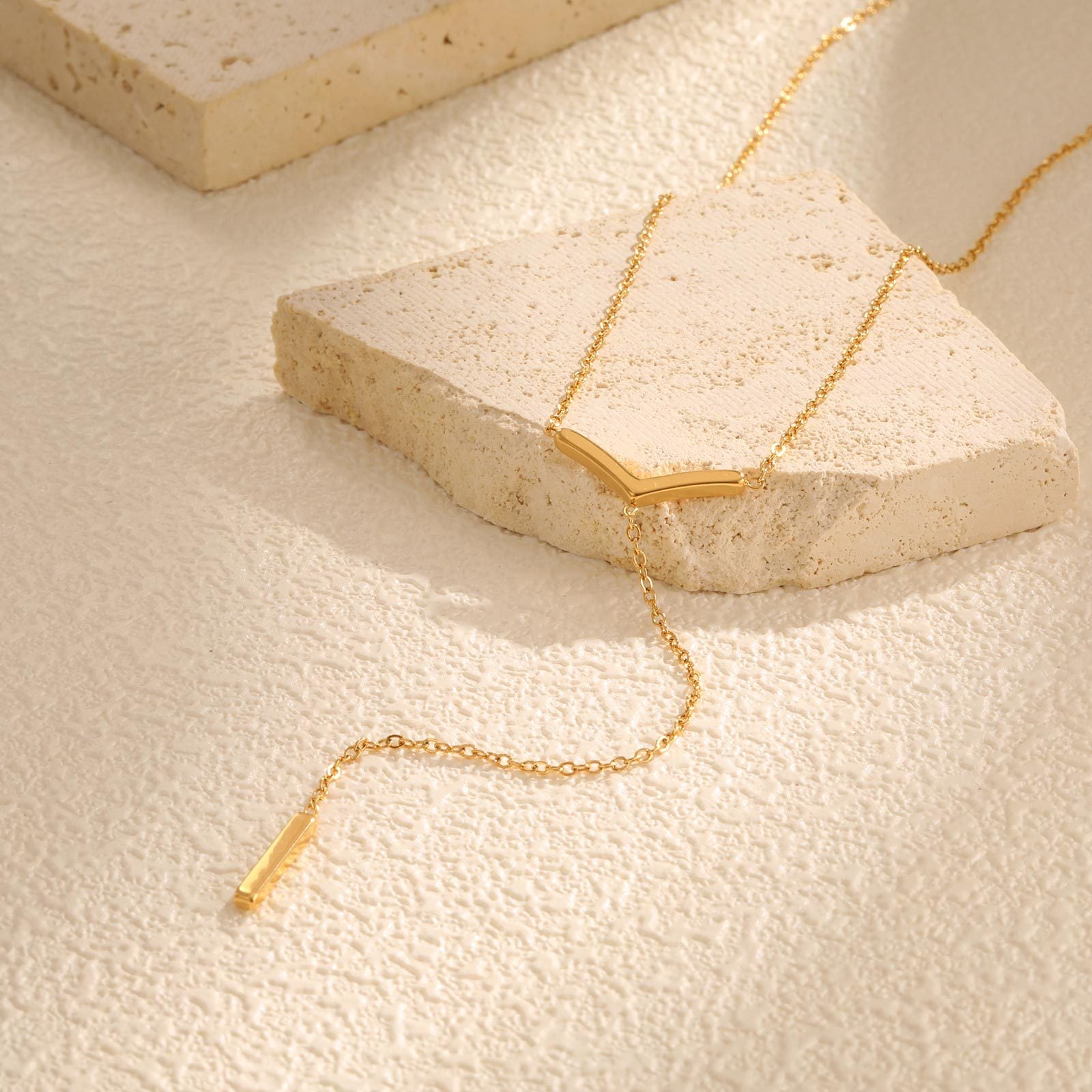 Y-Shaped Drop Necklace