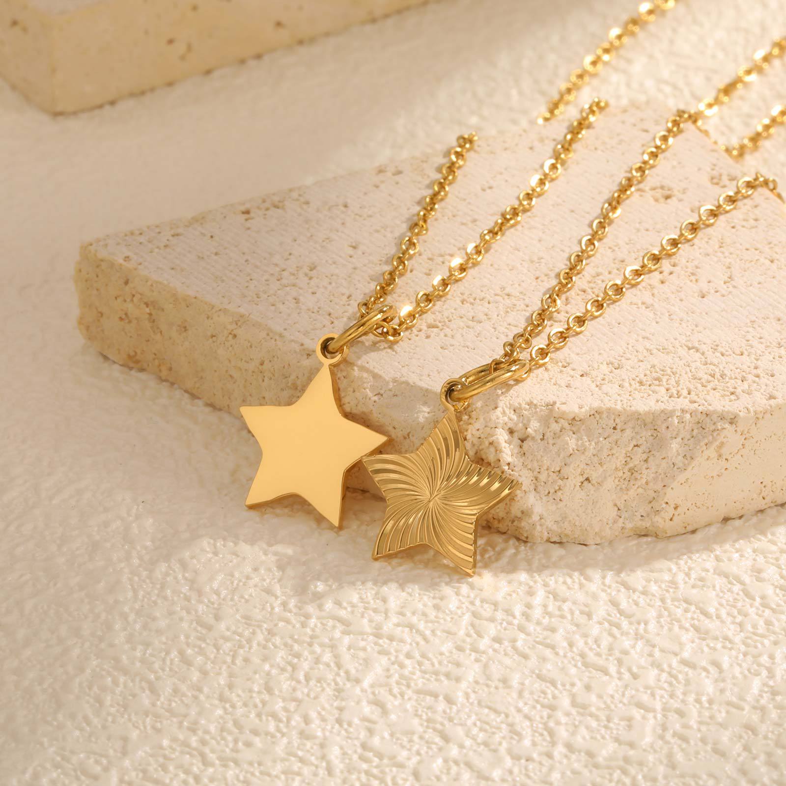 Textured Star Necklace