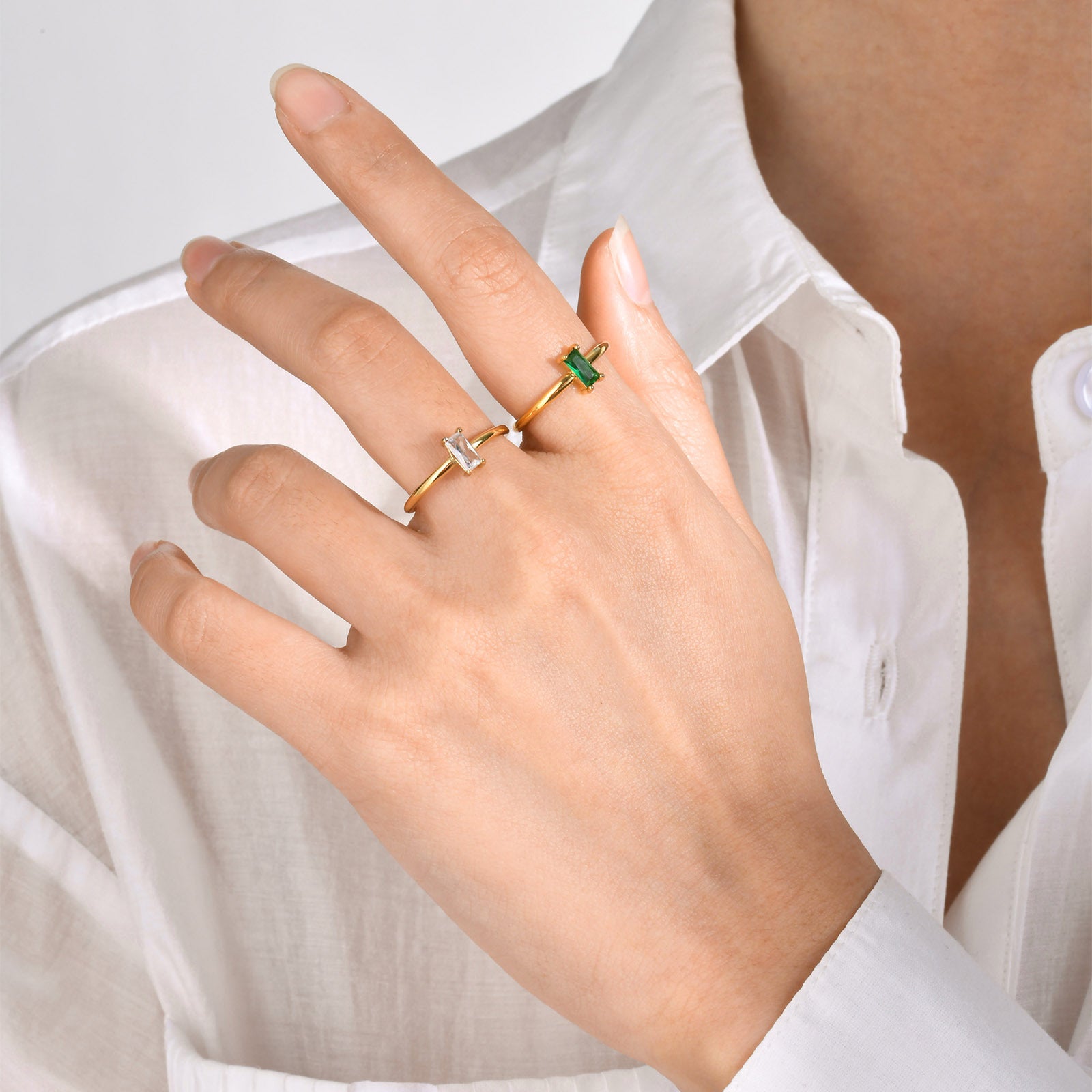 Rectangular Stone Ring