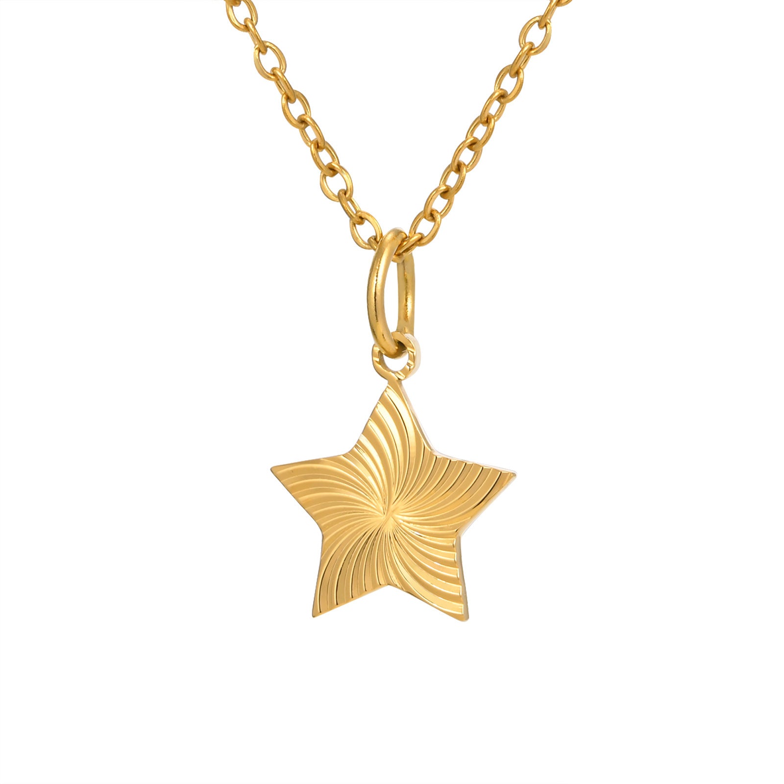 Textured Star Necklace