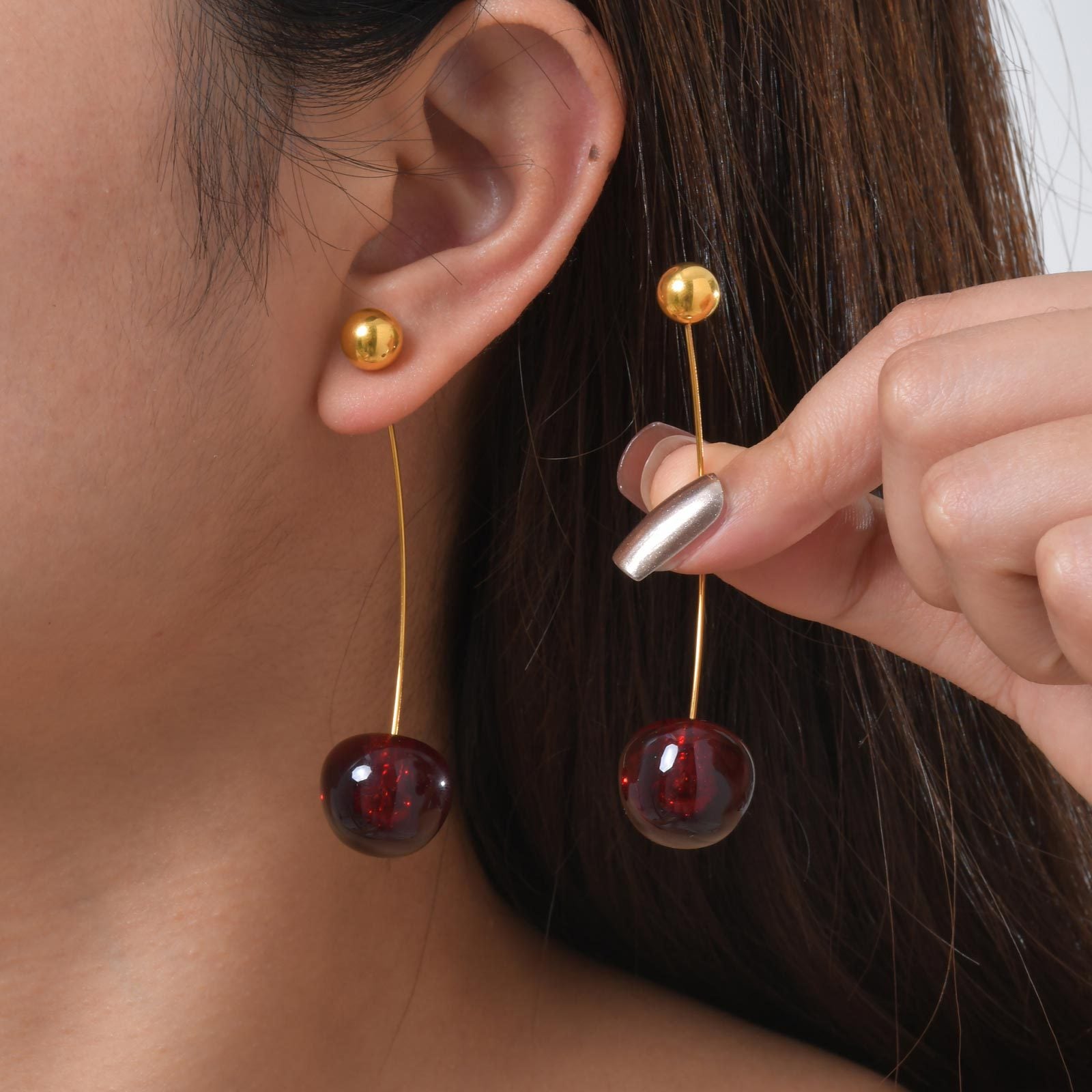Cherry Drop Earrings