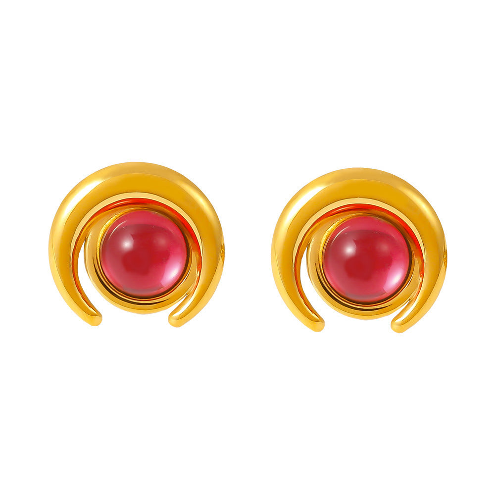 Solar Eclipse Stud Earrings