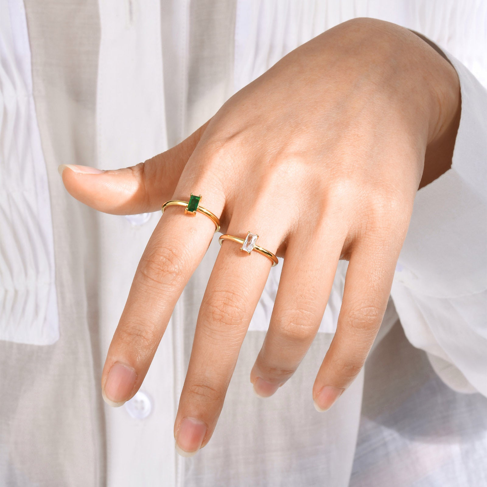 Rectangular Stone Ring