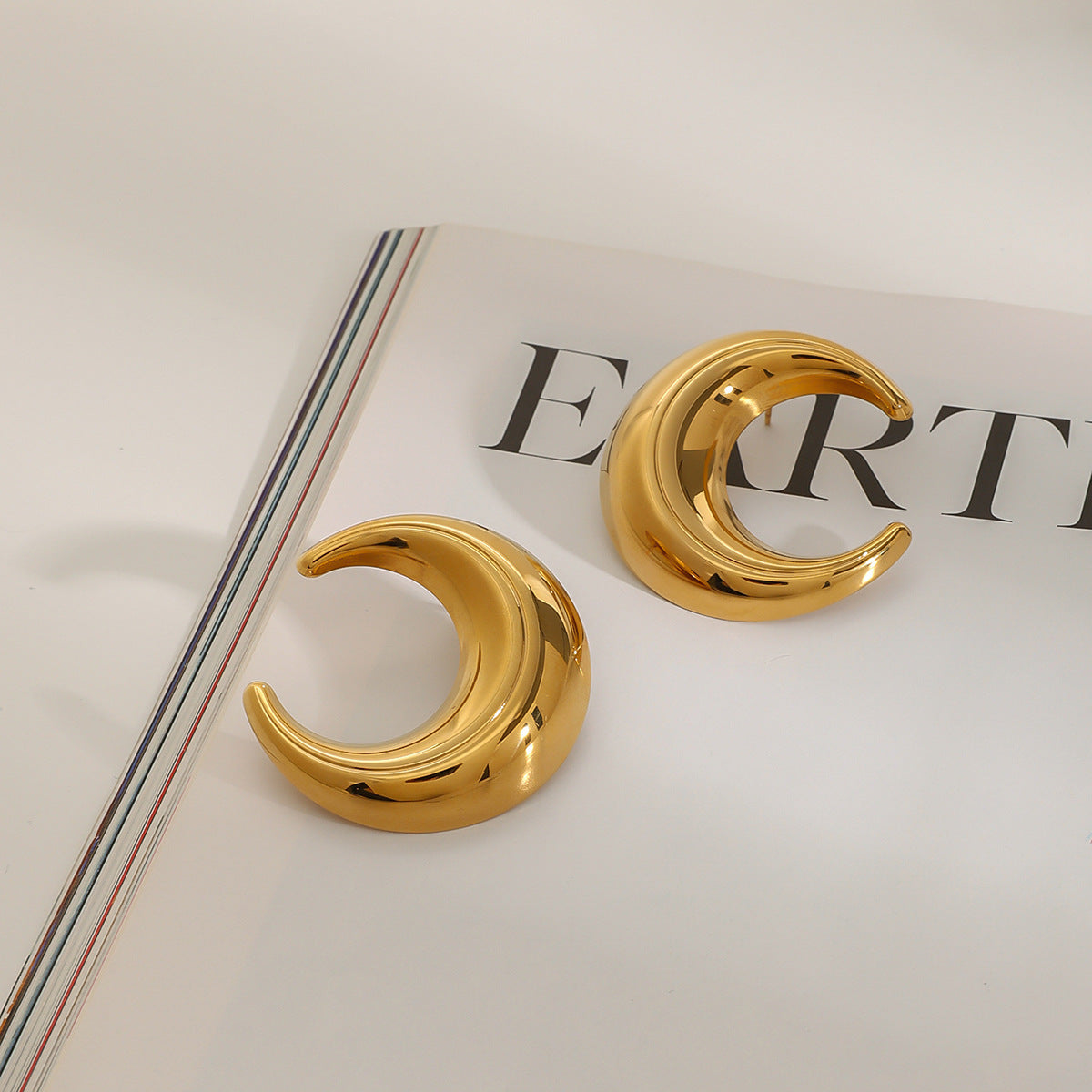 Crescent Hoop Earrings