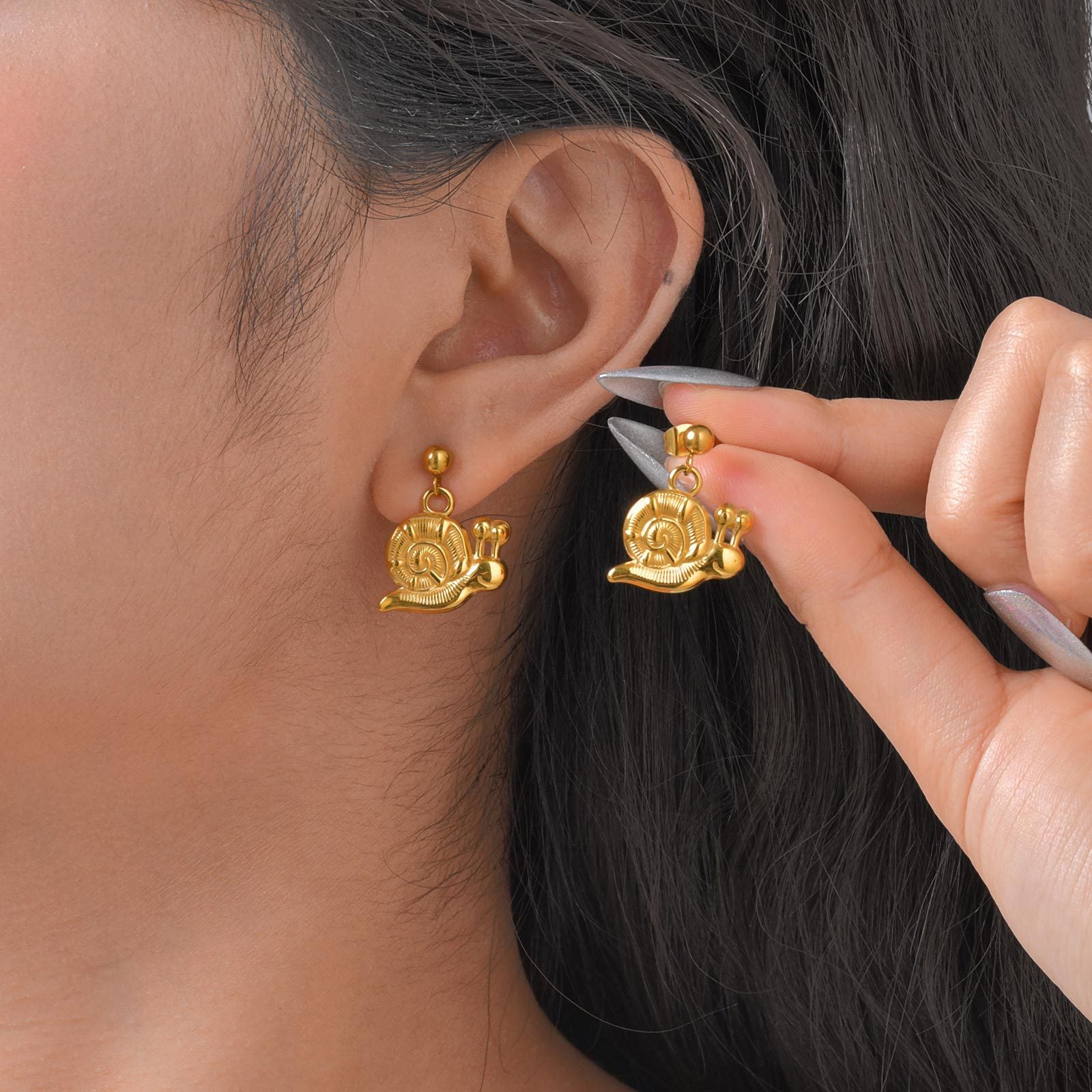 Snail Drop Earrings