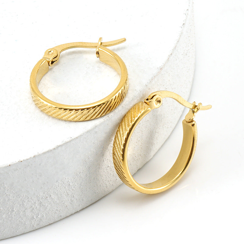 Textured Hoop Earrings