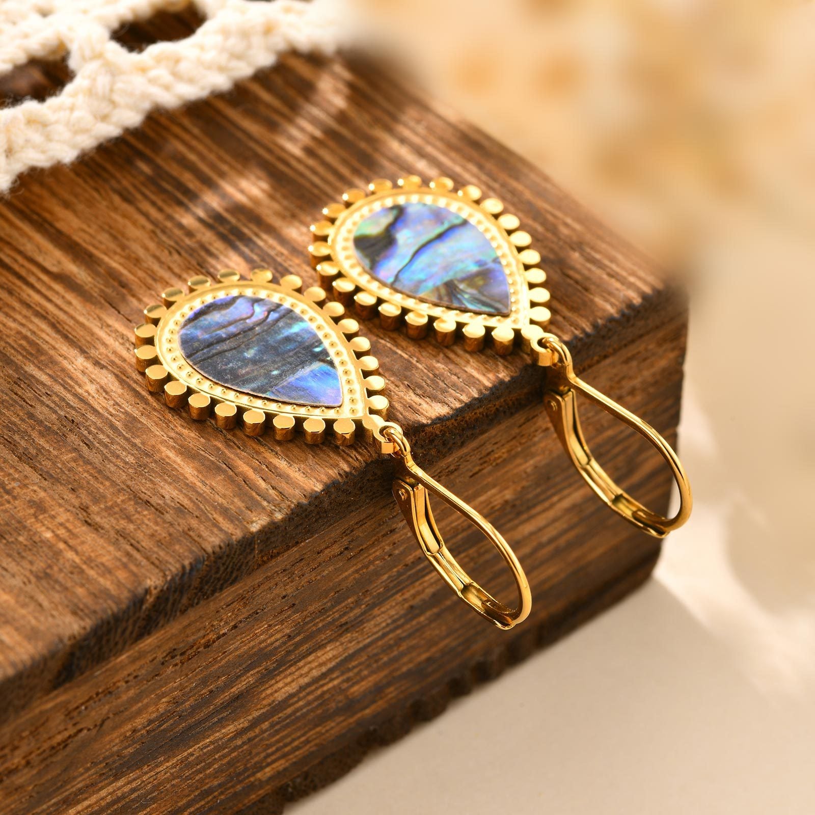 Teardrop Shell Earrings