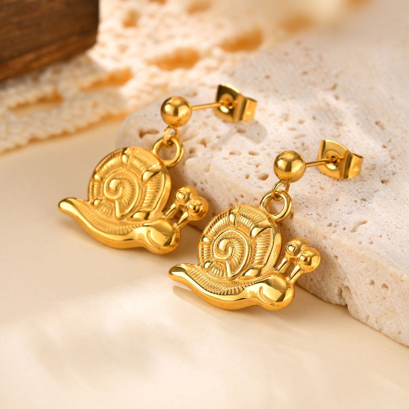Snail Drop Earrings