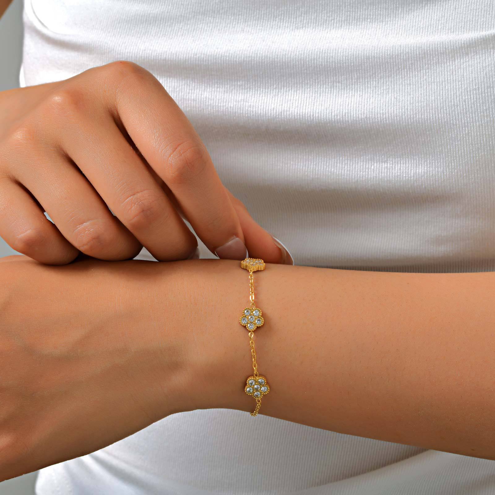 Flower Charm Bracelet