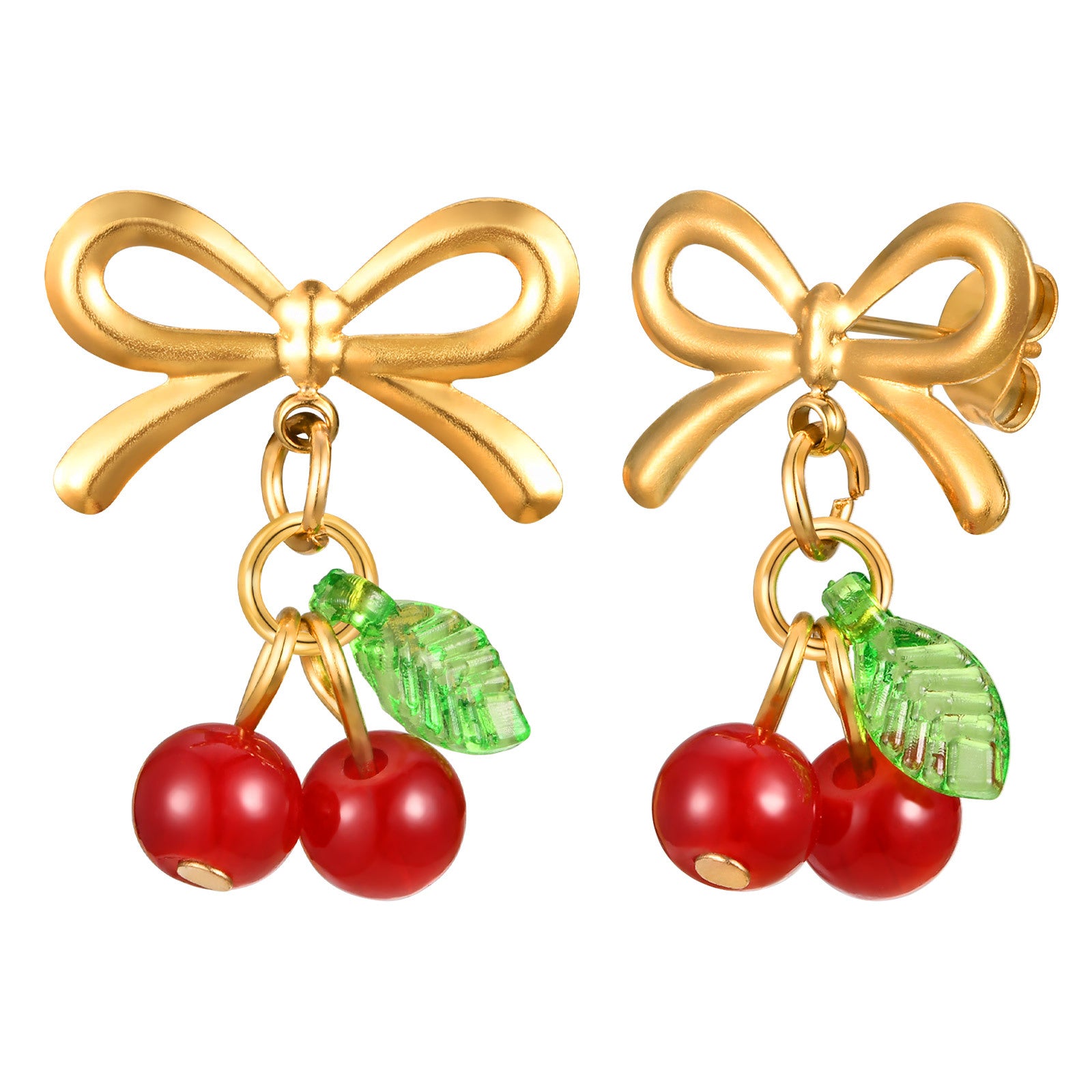 Cherry Bow Earrings