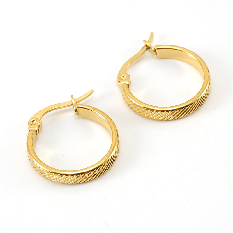 Textured Hoop Earrings