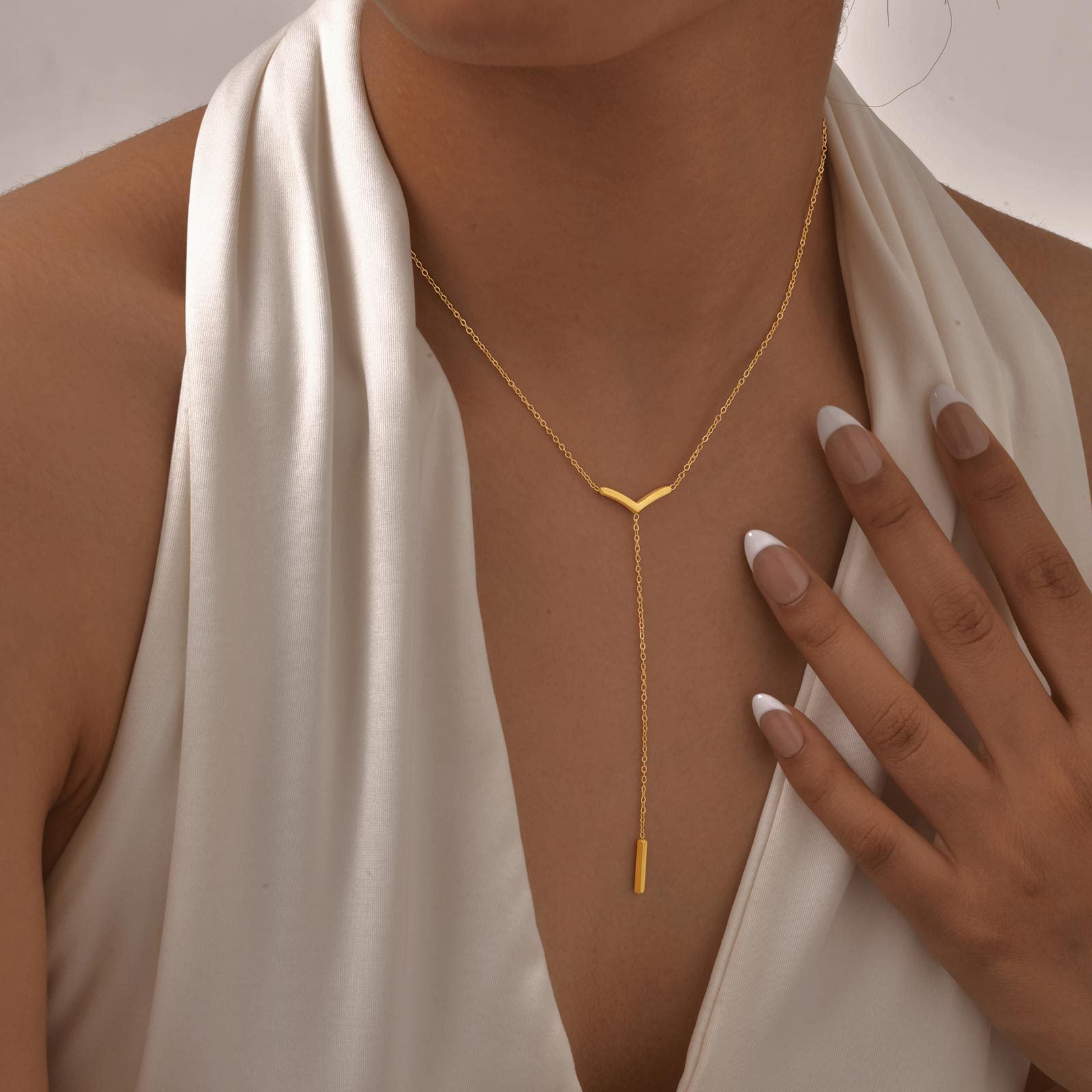 Y-Shaped Drop Necklace