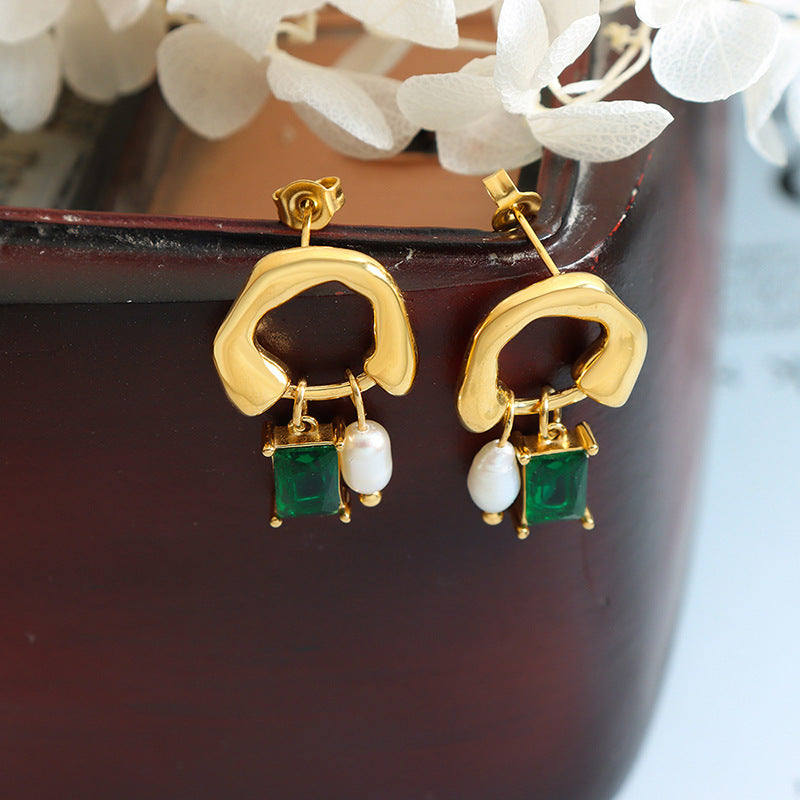 Emerald Drop Harmony Earrings