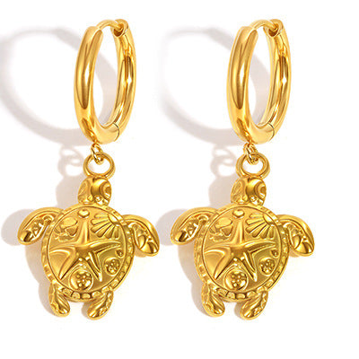 Turtle Drop Earrings