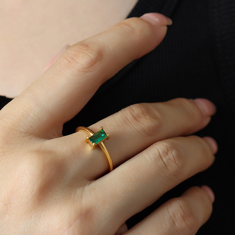 Rectangular Stone Ring
