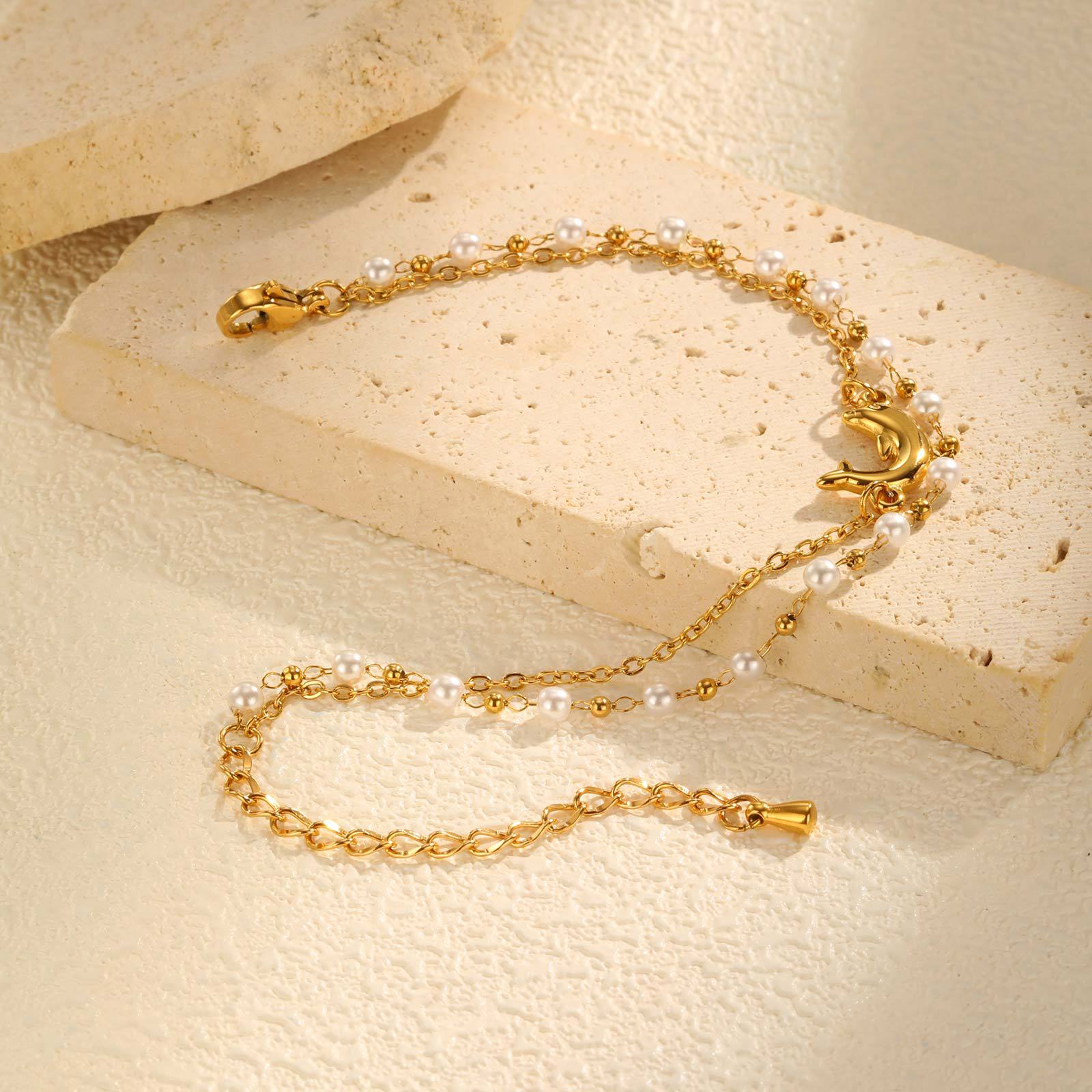 Double Chain Dolphin Bracelet