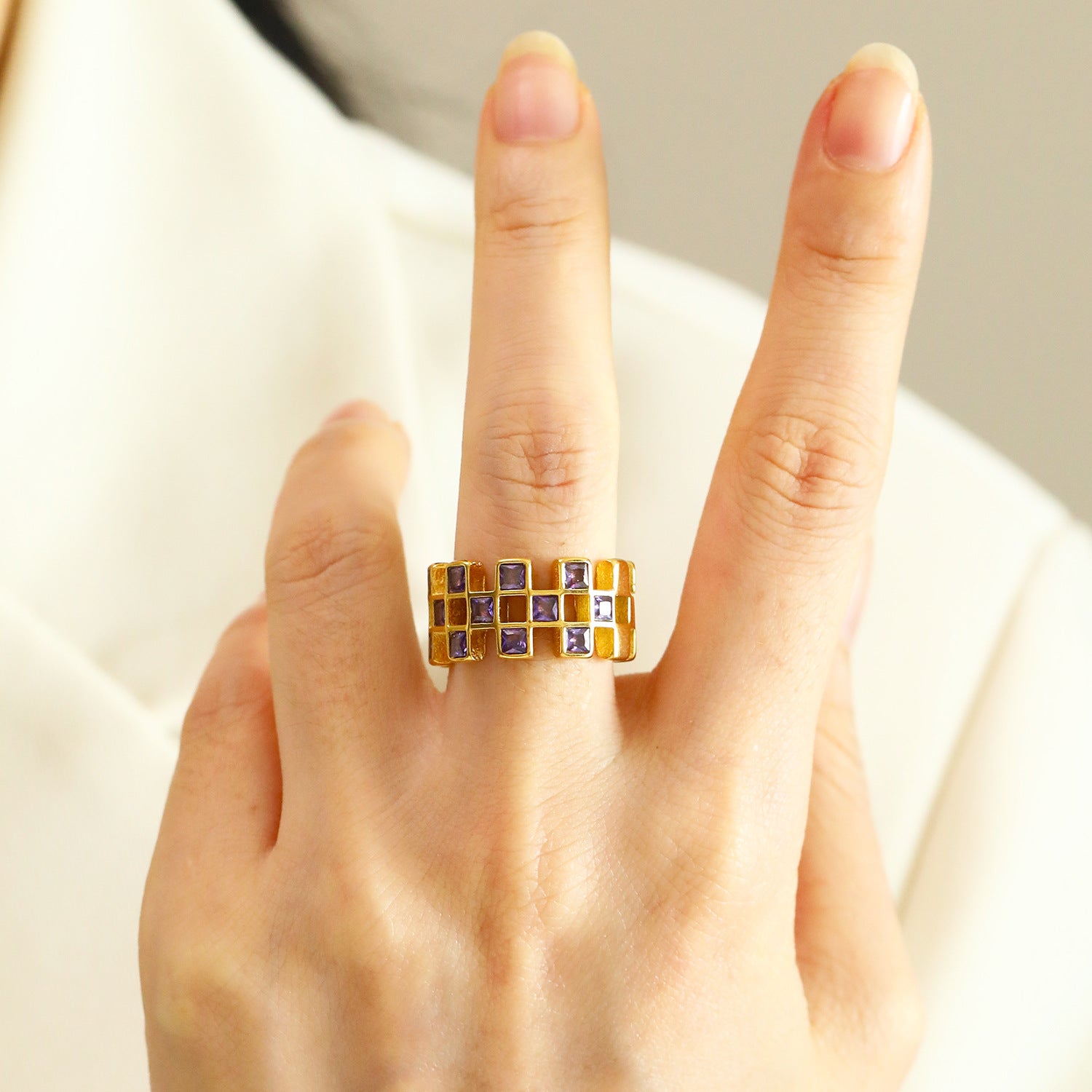 Crystal Mosaic Ring