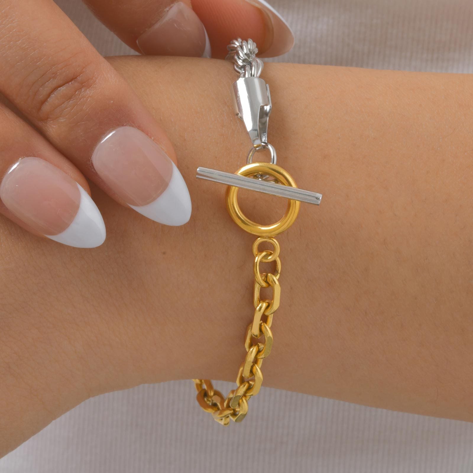 Two-Tone Chain Bracelet