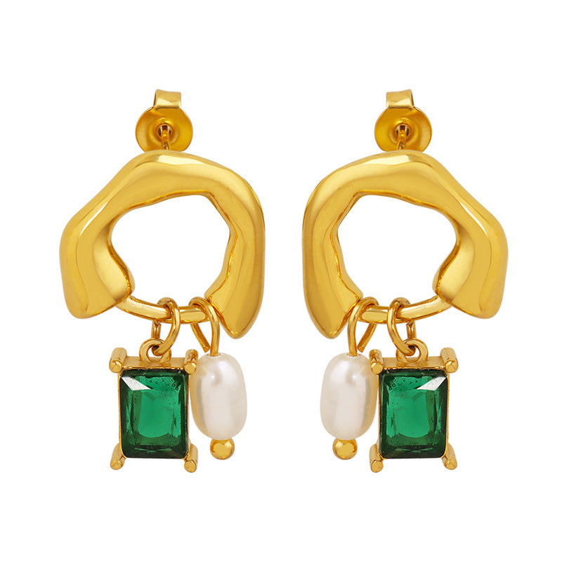 Emerald Drop Harmony Earrings