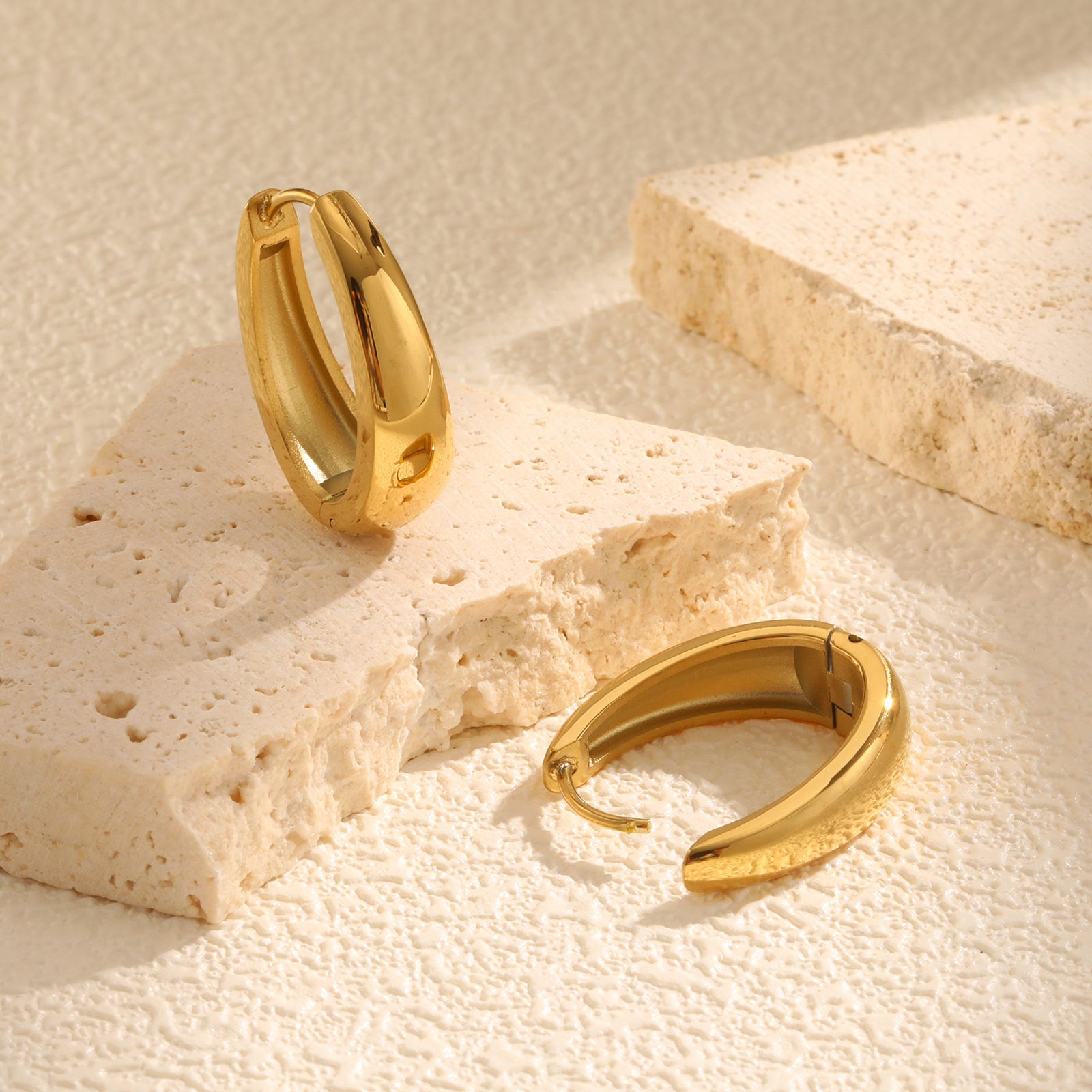 Sleek Gold Hoop Earrings