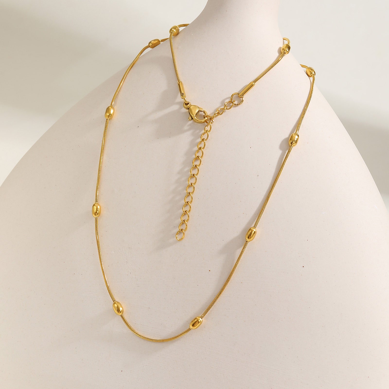 Beaded Snake Chain Necklace