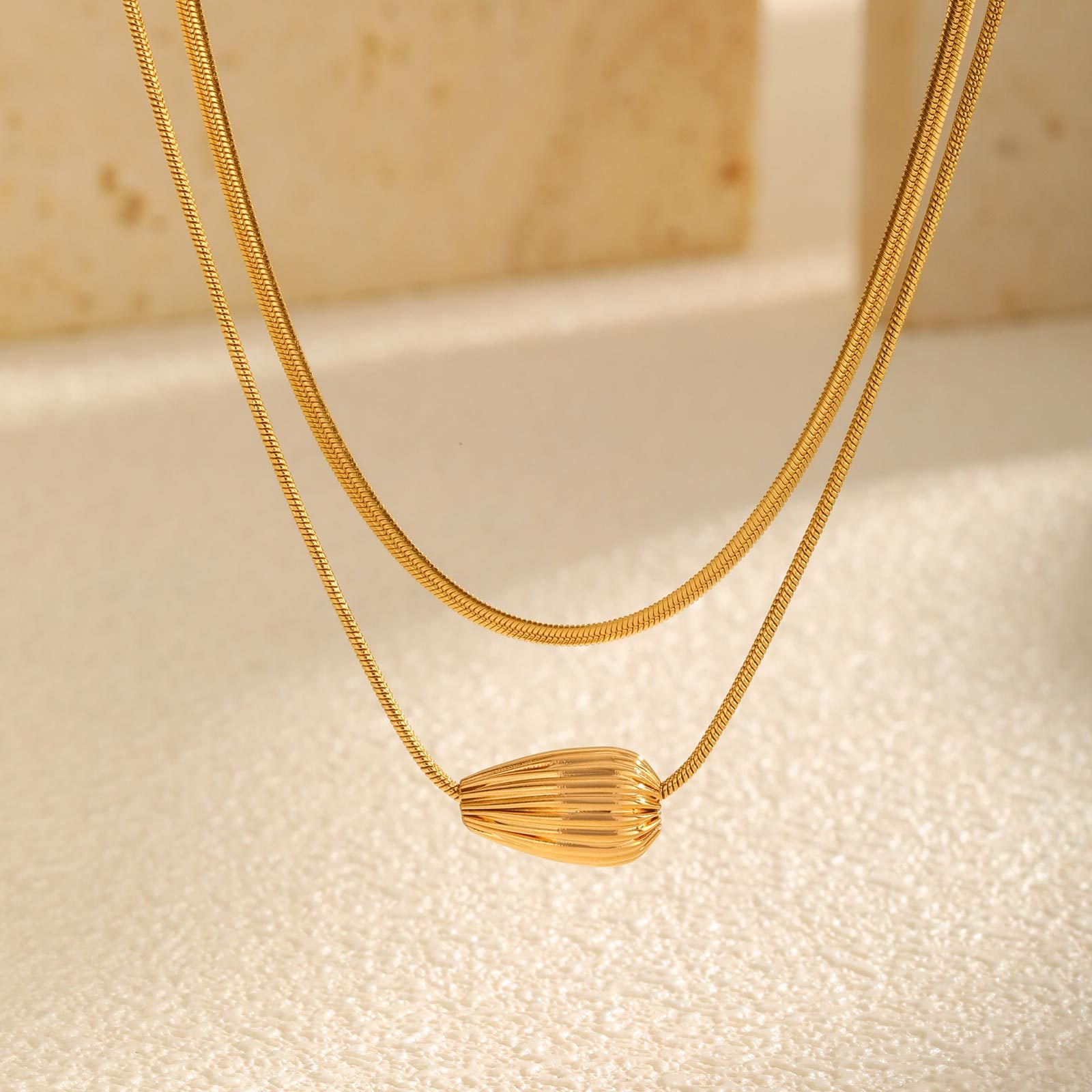 Layered Teardrop Necklace