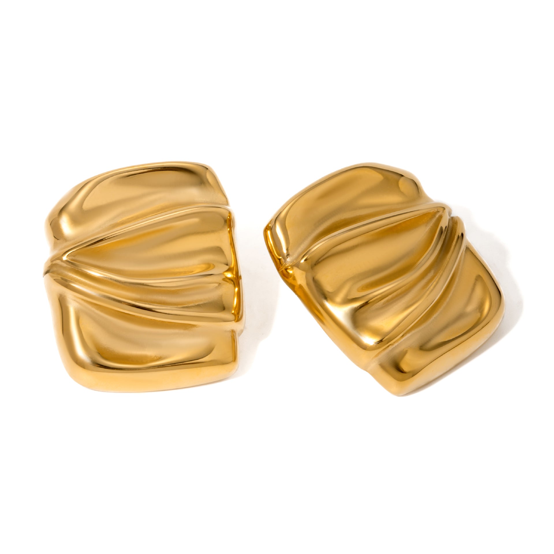Folded Metal Earrings
