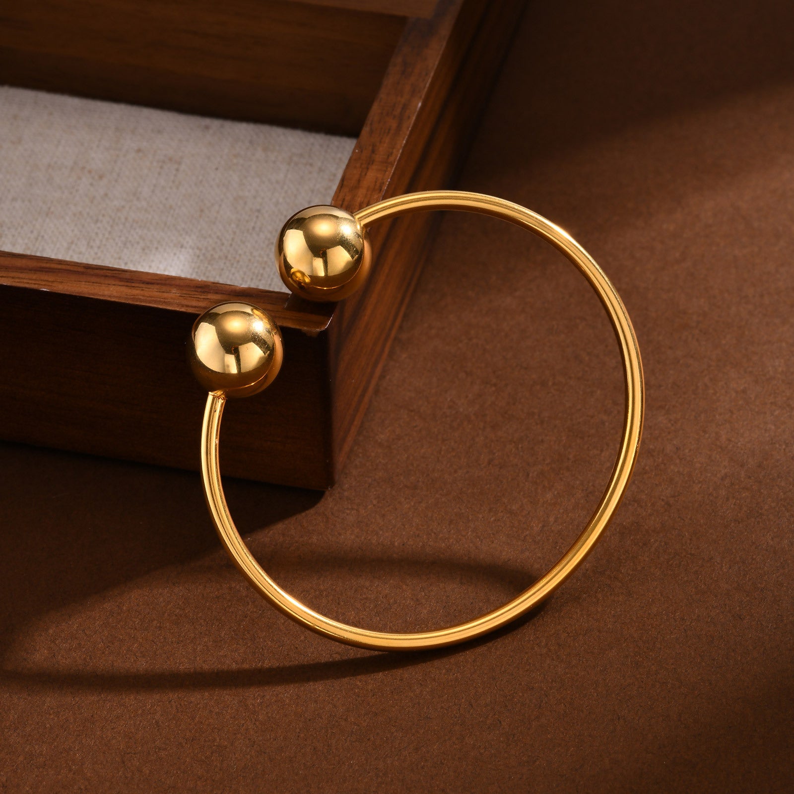 Gold Ball Cuff Bracelet