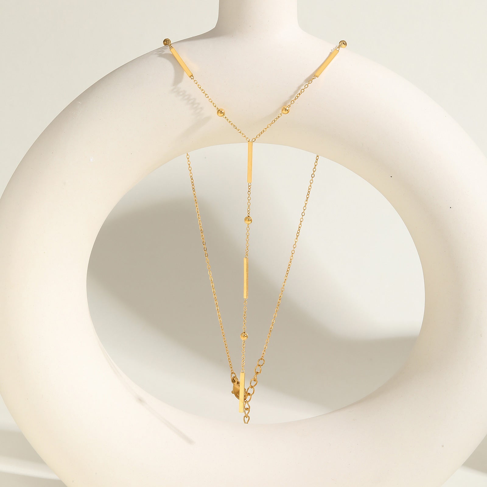 Gold Lariat Y Necklace
