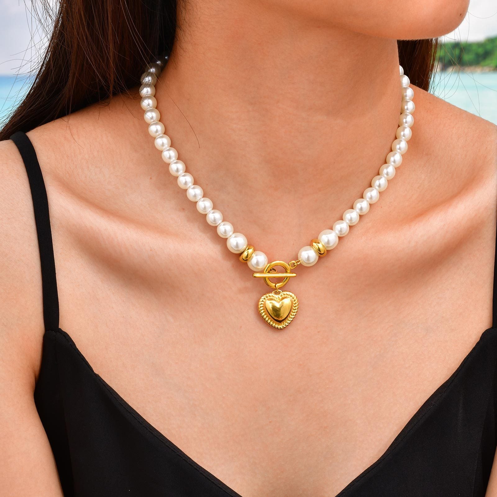 Pearl Heart Necklace
