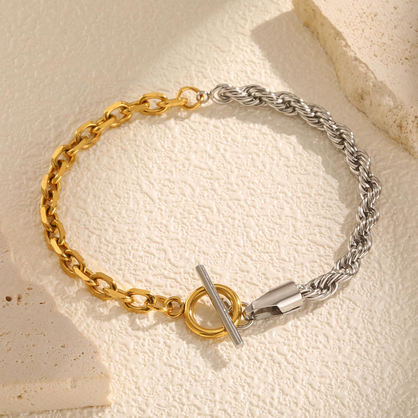 Two-Tone Chain Bracelet